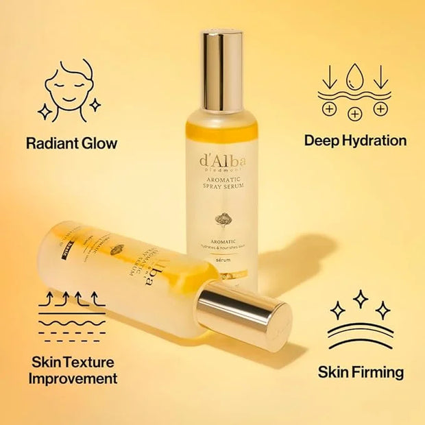 d'alba Piedmont Italian White Truffle First Aromatic Spray Serum, Fragrant VEGAN Glowy Antioxidant Face Mist, Deep Hydrati...
