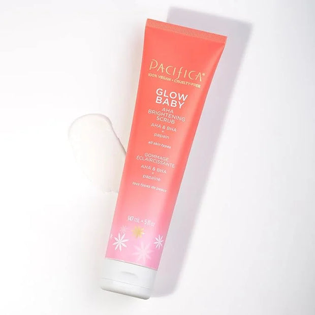 Pacifica Glow Baby Body Lotion & AHA Scrub Set – Brightening Vitamin C Body Lotion (5 oz) + AHA Exfoliating Body Scrub, 2-...