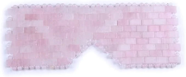 Natural Gemstone Jade Sleep Mask, Rose Quartz Eye Mask, Anti-Aging Hot or Cold Using Stone Eye Mask - Product Image