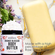 Deep Hydration ORANGE BLOSSOM Body Butter for Dry Skin | Natural Body Lotion for Women with Raw Shea Butter | No Synthetic...