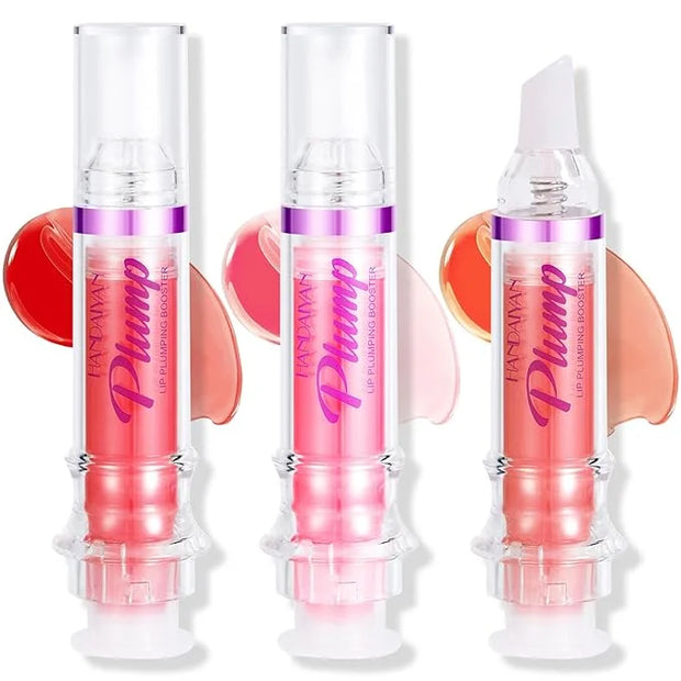 Erinde 3 Colors Lip Plumping Booster, Spicy Lip Plumper Gloss Lip Plumping Oil, Ultra-Hydrating & Nourishing Plump Lip Plu...