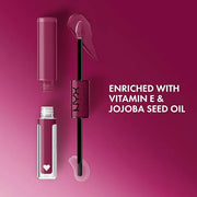 NYX PROFESSIONAL MAKEUP Shine Loud, Long-Lasting Liquid Lipstick with Clear Lip Gloss - In Charge (Perfect Berry) - Produc...