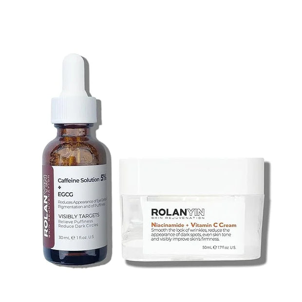 ROLANYIN Caffeine Solution 5% + EGCG Eye Serum and Niacinamide + Vitamin C Cream - Product Image