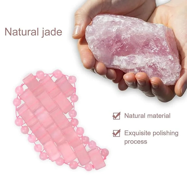 ideayard Rose Quartz Eye Mask, Mini Eye Mask Natural Quartz Mask for Eliminate Wrinkles Puffiness (Rose quartz-A) - Produc...