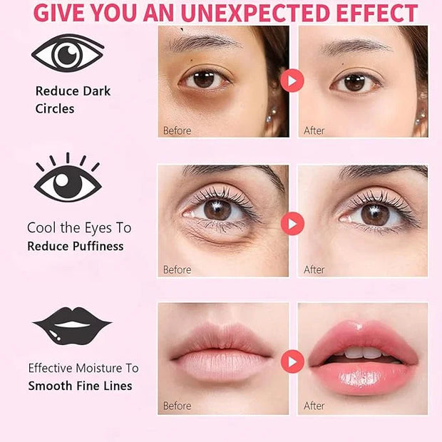 30 Pairs Lip Mask Under Eye Masks Patches, Crystal Collagen Hydrating Moisturizing Smoothing Lips Gel Pads for Puffy Eyes ...