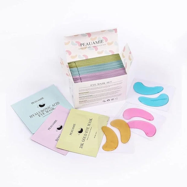 Under Eye Patches Gold and Hyaluronic Acid for puffy eyes,Rose Eye Masks for Dark Circles and Puffiness skin care Smooth W...