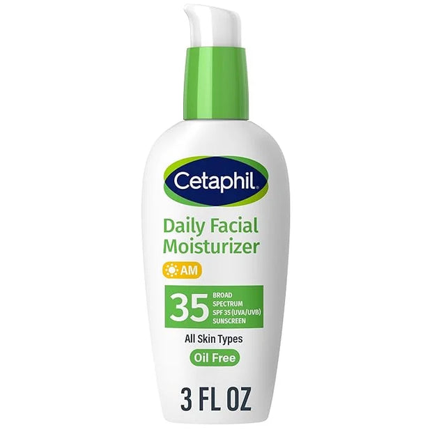 Cetaphil Face Moisturizer, Daily Oil Free Facial Moisturizer with SPF 35, For Dry or Oily Combination Sensitive Skin, Frag...