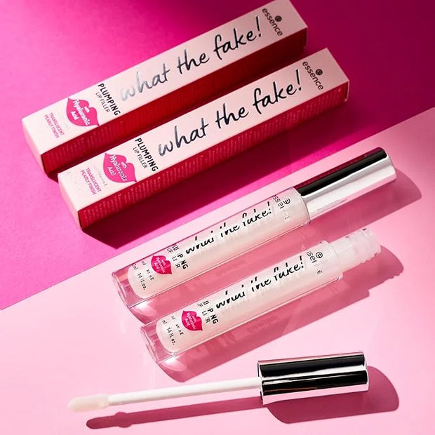 essence | What the Fake! Plumping Lip Filler | Lip Gloss for Full, Voluminous Lips | Translucent Pearly Finish | Vegan & C...