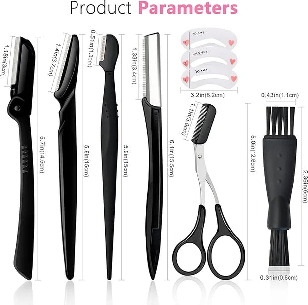 Eyebrow Razor Pack, Multipurpose Dermaplaning Face Razors for Women Facial Hair Removal/Exfoliating/Eyebrow Face Shavers/P...