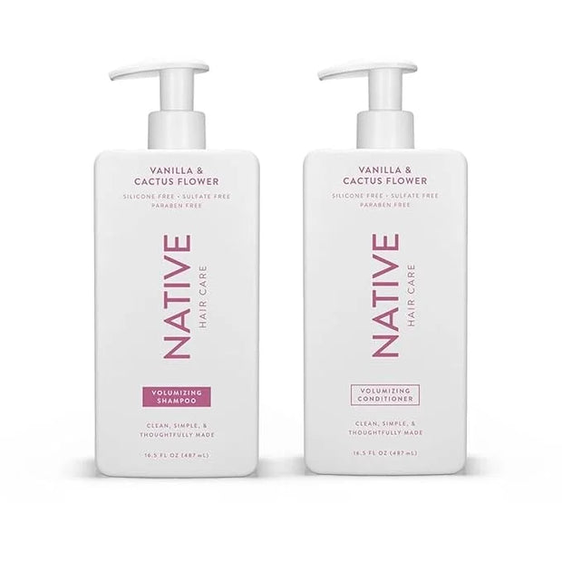 Native Vanilla & Cactus Flower Shampoo and Conditioner Contain Naturally Derived Ingredients |All Hair Type Color & Treate...