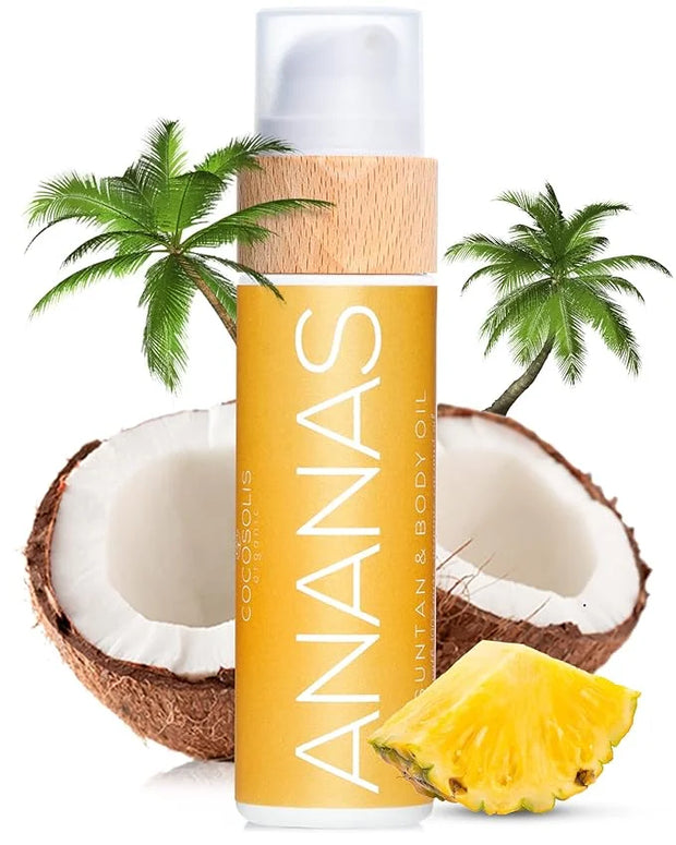 COCOSOLIS ANANAS tanning accelerator - organic tanning oil with vitamin E & pineapple scent for a quick, intensive tan - t...