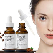 Caffeine Eye Serum With EGCG For Dark Circles and Puffiness, Anti Aging 5% Caffeine Solution For Puffy Eyes, Fine Lines, M...