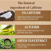 Caffeine Solution 5% + EGCG, Caffeine Eye Serum For Face, Moisturizing Under Eye Solution For Reduces Dark Circles & Puffi...