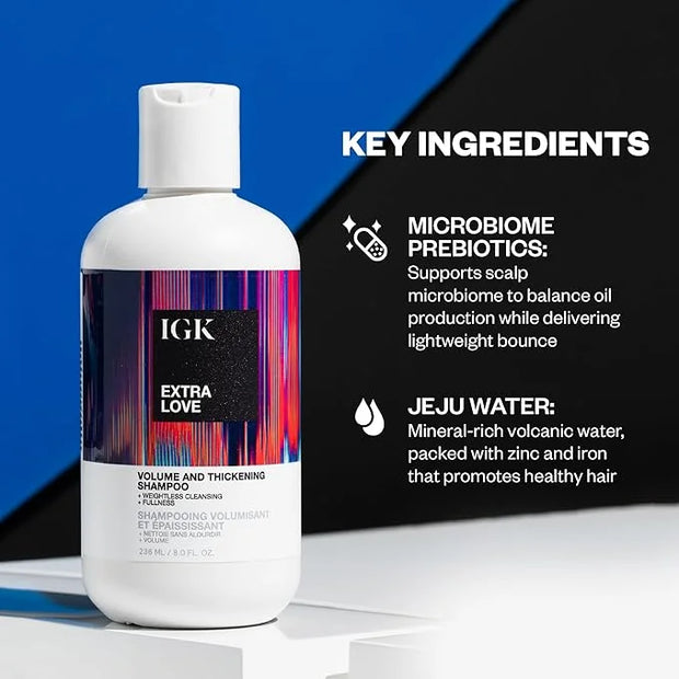 IGK Extra Love Volume and Thickening Shampoo 236 ml / 8 oz - Product Image