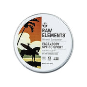 Raw Elements Mike Fields Face & Body Organic Sunscreen Tin SPF 30 - Non-Nano Zinc Oxide, Water-Resistant 80 Min, Reef Safe...
