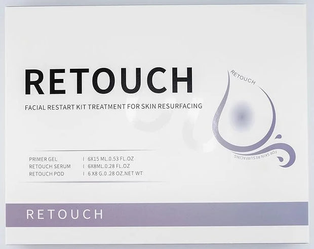 Retouch - Oxygen Facial CO2 Therapy, Home Facial, 6 Pods + 6 Primer Gel + 6 Serum After Treatment (New Formula Less Foam) ...