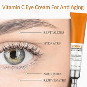 Vitamin C Eye Cream For Dark Circles, Under Eye Bag Cream Anti Aging Firming Creams For Women, Hydrating Eye Moisturizer C...