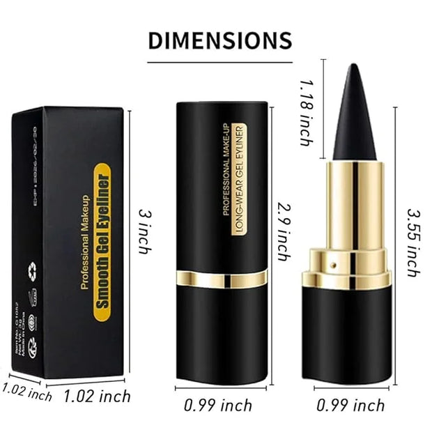 Kaely 2Pcs Black Brown Gel Eyeliner Pencil, Natural Black Eyeliner Cream for Waterline, Crayon Eye Liner Waterproof Smudge...