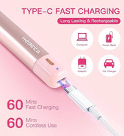 Nose Hair Trimmer for Women 3in1 Facial Hair Removal Trimmers with Storage Base - Waterproof, Portable USB Rechargeable wi...
