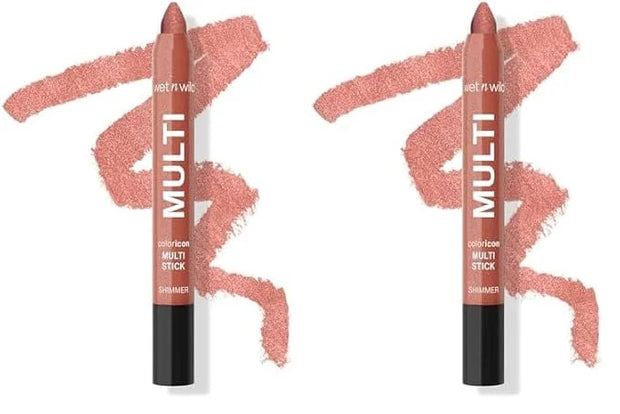wet n wild Color Icon Cream Eyeshadow Makeup Multi-Stick Peach Born To Flirt (Pack of 2) - Product Image