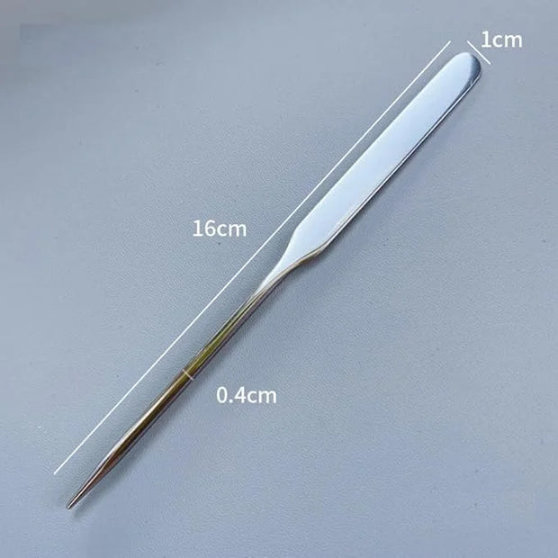 5 Pieces Stainless Steel Makeup Spatula Foundation Mixing