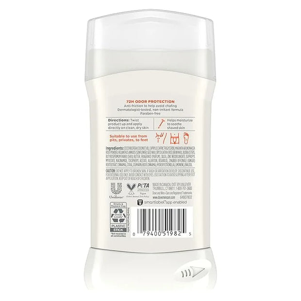 Dove Men+Care Whole Body Deodorant Shea Butter & Cedar For 72H Odor Protection from pits, privates, to feet 3 oz - Product...