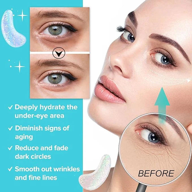 28 Pairs Collagen Eye Mask, Anti Wrinkle Eye Patches for Puffy Eyes and Dark Circles, Natural Marine Collagen Eye Gel Pads...