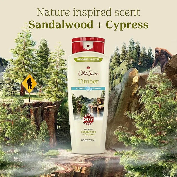 Old Spice Cleansing Body Wash for Men, 24/7 Shower Fresh with Lasting Scent, Cleanse & Refresh, Gentle on Skin, Vitamin B3...