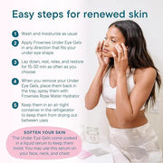 Frownies Under Eye Gel Patches for Puffy Eyes - Dark Circles with Cactus Collagen - Reusable, 3 Pack - Product Image