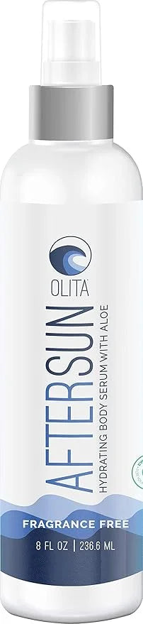 Olita AfterSun Body Serum - Fragrance Free - 8 oz - Hydrating Body Oil with Aloe Vera - All-Natural with Vitamin E - Cooli...