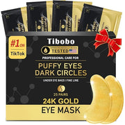 Under Eye Patches (25 Pairs) - 24K Gold Eye Masks Enriched with Abundant Collagen | Diminish Dark Circles and Puffiness | ...