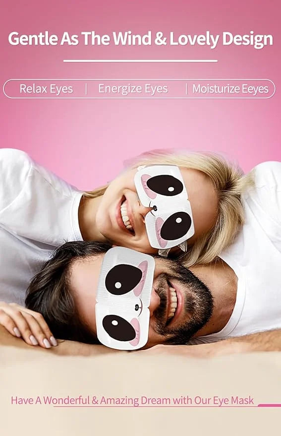 IREV 12 Pack Steam Eye Mask, SPA Warm Sleep Eye Mask, Disposable Heated Eye Masks for Dark Circles, Puffy Eyes, Relief Str...
