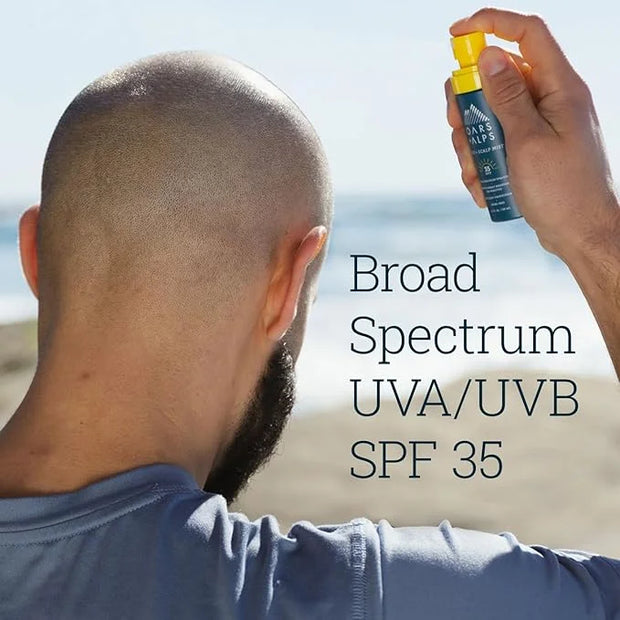 Oars + Alps Face and Scalp Mist SPF 35 Sunscreen, Protects from Blue Light, Summer Splash Scent, Water and Sweat Resistant...