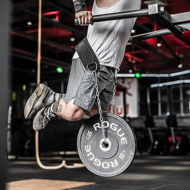 Weight Lifting Belt with Chain Fitness Dip Belt - Product Image