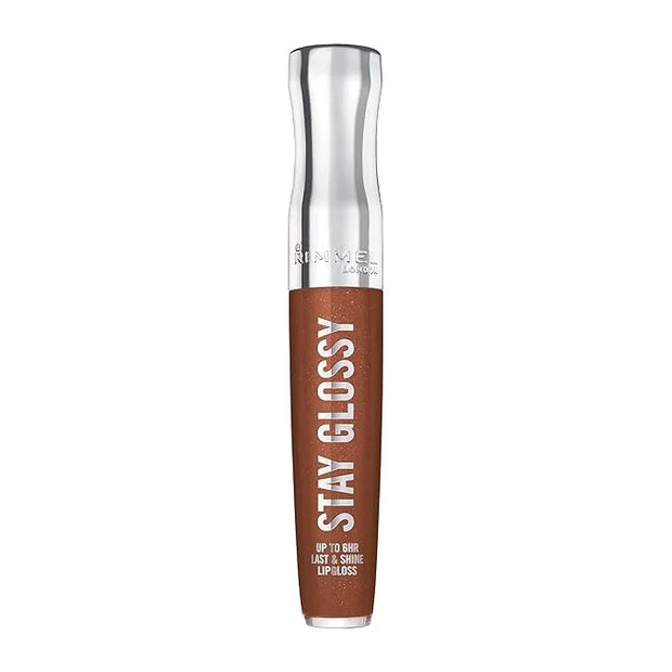 Rimmel London Stay Glossy, 455 Penny To My Name, Lip Gloss, Non-Sticky, Color and Shine, Up To 6-Hour Wear, Precise Applic...
