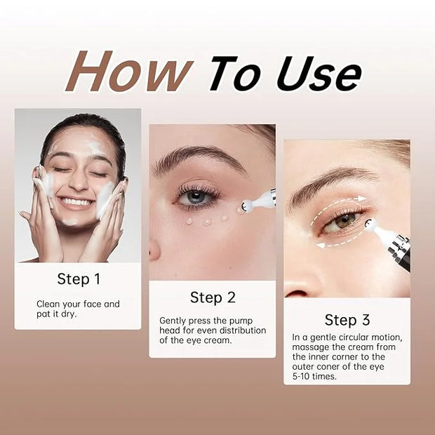 Caffeine Eye Cream for Puffiness & Dark Circles, Under Eye Cream for Puffy Eyes, Eye Bags & Wrinkles, 1 PCS Anti Aging Eye...