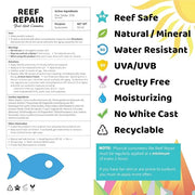 Reef Safe Sunscreen SPF 50 (2 Pack) - Natural, Travel Size, Water Resistant, Moisturizing, Broad Spectrum UVA/UVB Coral Fr...