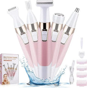 Face Razors for Women, BestMal Bikini Trimmer 5 in 1 Wet/Dry Electric Shaver Razors for Face Nose Eyebrow Beard Mustache A...