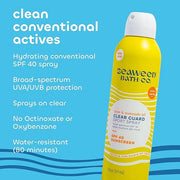 Seaweed Bath Co. Clear Guard SPF 40 Sport Broad Spectrum Sunscreen Spray, 6 Ounce, Sustainably Harvested Seaweed, Aloe, Av...