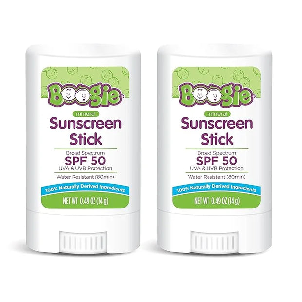 Baby Sunscreen Stick by Boogie, Mineral Sunscreen SPF 50, Travel Size Sunblock for Kids, FSA/HSA Eligible, Zinc Oxide, Wat...