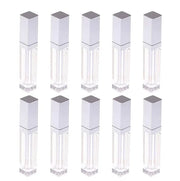 10 Pcs 7.5ml Plastic Square Clear Lip Gloss Tubes Vials with Mirror LED Light Lip Glaze Tube Bottles Refillable Makeup Lip...