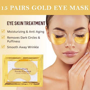 30 Pairs Lip Mask & Eye Mask, 24K Gold Gel Collagen Eye Pads for Puffy Eyes, Effectively Moisturizing the Lip & Eye Skin, ...