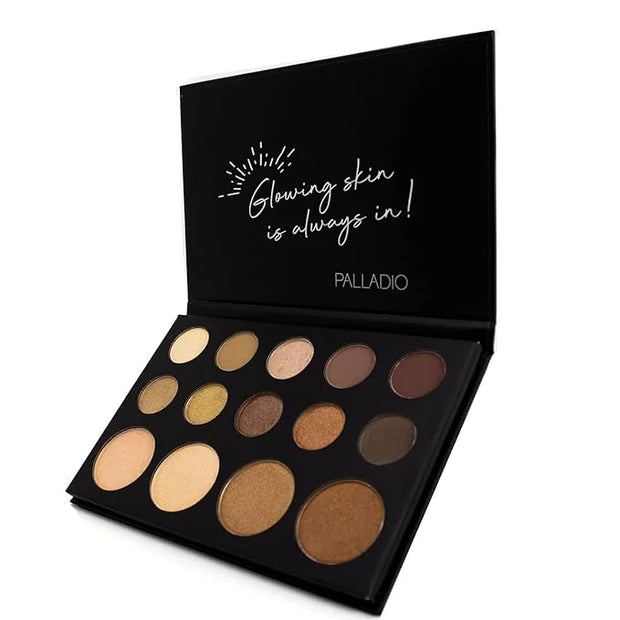 Palladio Sun-Kissed Mirage Eyeshadow Highlighter Palette, Warm Flawless