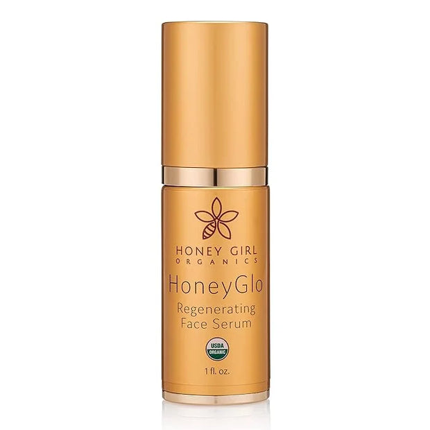 Honey Girl Organics HoneyGlo Regenerating Face Serum, USDA Certified Organic Facial Serum for Women Softens and Moisturize...