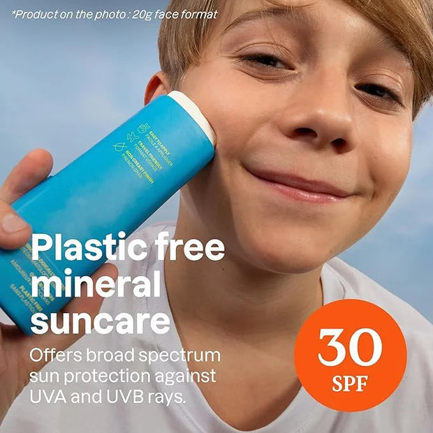 ATTITUDE Mineral Face Sunscreen Stick for Kids, SPF 30, EWG Verified, Plastic-Free, Broad Spectrum UVA/UVB Protection with...