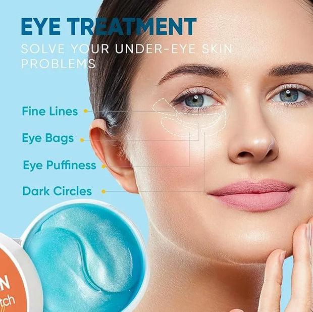 Under Eye Patches for Women: 30 Pairs of Hydrating Collagen Gel Eye Masks with Retinol & Hyaluronic Acid - Smooths Fine Li...