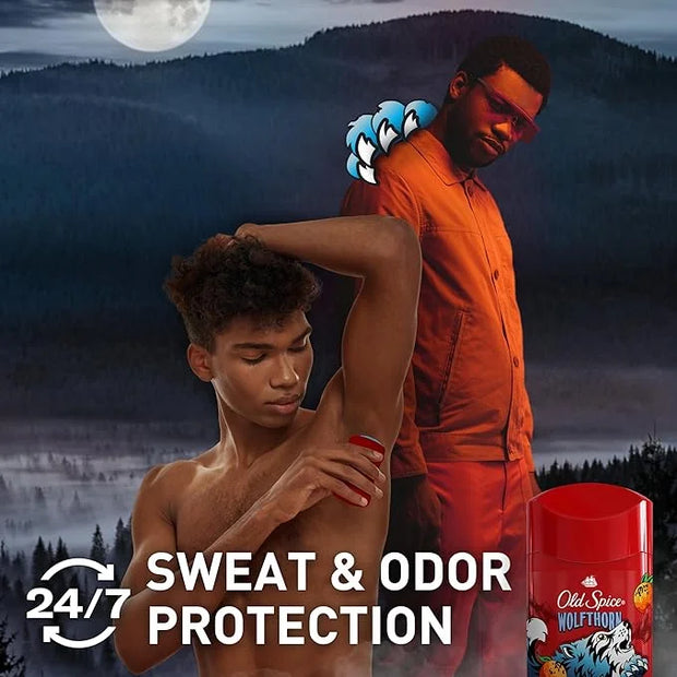 Old Spice Aluminum Free Deodorant for Men, 24/7 Odor Protection, 24/7 Freshness & Lasting Scent, Goes on Clear, Wolfthorn ...