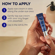 NIVEA Men Age Defense Eye Cream with Hyaluronic Acid, Skin Care Gifts for Dad, 24-Hour Hydrating Under Eye Cream for Men H...