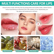 2 Colors Hydrating Lip Gloss,Lip Plumper Gloss,Moisturizing Glossy Transparent Lip Tint Care Lip Chapped Dead Skin Natural...