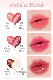 SELF BEAUTY Veganize Collagen Lip Glass Balm | Hydrating Lip Balm in 9 Vibrant Colors | Moisturizing Lip Care Infused with...